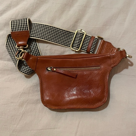 COPY - OH MY BAG FANNY PACK | Beck's Bum Bag - Cognac Checkered Stromboli Leath… - Picture 2 of 13